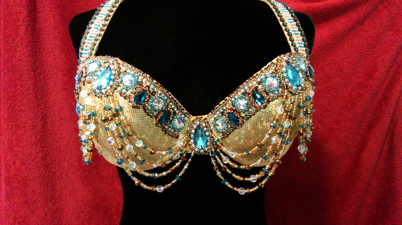 Pharaonic Opulence - A Belly Dance Bra/Belt Set from The Opulence Collection